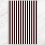 Vertical Stripes - White and Dark Sienna Brown Canvas 24  x 36 