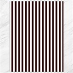 Vertical Stripes - White and Dark Sienna Brown Canvas 36  x 48 