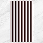 Vertical Stripes - White and Dark Sienna Brown Canvas 40  x 72 