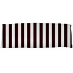 Vertical Stripes - White and Dark Sienna Brown Body Pillow Case Dakimakura (Two Sides)
