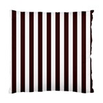Vertical Stripes - White and Dark Sienna Brown Standard Cushion Case (Two Sides)