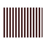 Vertical Stripes - White and Dark Sienna Brown Double Sided Flano Blanket (Mini)