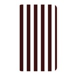 Vertical Stripes - White and Dark Sienna Brown Memory Card Reader (Rectangular)