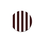Vertical Stripes - White and Dark Sienna Brown Golf Ball Marker (4 pack)