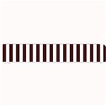 Vertical Stripes - White and Dark Sienna Brown Small Bar Mat