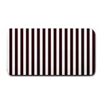 Vertical Stripes - White and Dark Sienna Brown Medium Bar Mat