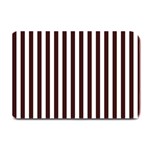 Vertical Stripes - White and Dark Sienna Brown Plate Mat