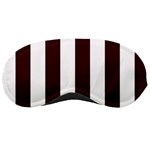 Vertical Stripes - White and Dark Sienna Brown Sleeping Mask