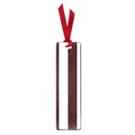 Vertical Stripes - White and Dark Sienna Brown Small Book Mark