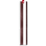 Vertical Stripes - White and Dark Sienna Brown Large Book Mark
