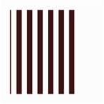 Vertical Stripes - White and Dark Sienna Brown Small Garden Flag (Two Sides)