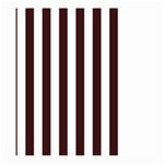 Vertical Stripes - White and Dark Sienna Brown Large Garden Flag (Two Sides)