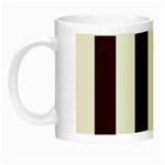 Vertical Stripes - White and Dark Sienna Brown Night Luminous Mug