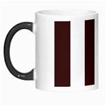 Vertical Stripes - White and Dark Sienna Brown Morph Mug