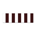 Vertical Stripes - White and Dark Sienna Brown Sticker Bumper (10 pack)