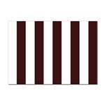 Vertical Stripes - White and Dark Sienna Brown Sticker A4 (100 pack)