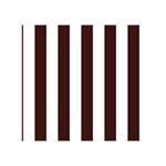 Vertical Stripes - White and Dark Sienna Brown Greeting Card 5  x 7 