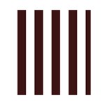 Vertical Stripes - White and Dark Sienna Brown Greeting Card 4.5  x 6 