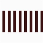 Vertical Stripes - White and Dark Sienna Brown 4  x 8  Photo Cards