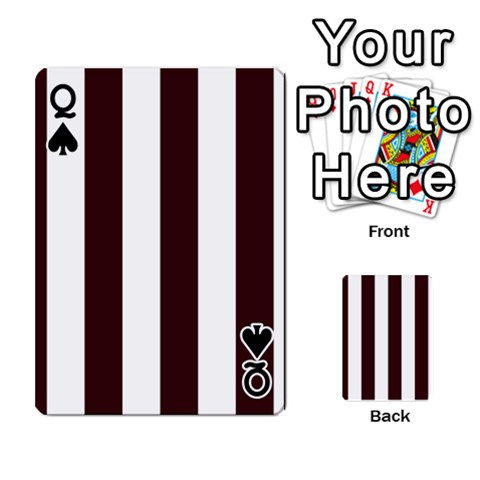 Queen Vertical Stripes Front - SpadeQ
