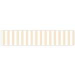 Vertical Stripes - White and Champagne Orange Flano Scarf (Small)