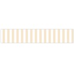 Vertical Stripes - White and Champagne Orange Flano Scarf (Large)