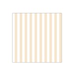 Vertical Stripes - White and Champagne Orange Satin Bandana Scarf
