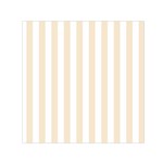 Vertical Stripes - White and Champagne Orange Small Satin Scarf  (Square)