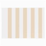 Vertical Stripes - White and Champagne Orange Large Glasses Cloth