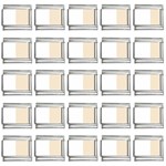 Vertical Stripes - White and Champagne Orange 9mm Italian Charm (25 pack)
