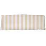 Vertical Stripes - White and Champagne Orange Body Pillow Case Dakimakura (Two Sides)