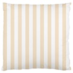 Vertical Stripes - White and Champagne Orange Large Cushion Case (One Side)
