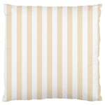 Vertical Stripes - White and Champagne Orange Standard Flano Cushion Case (Two Sides)
