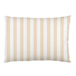 Vertical Stripes - White and Champagne Orange Pillow Case (One Side)