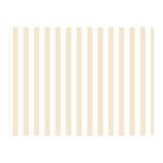 Vertical Stripes - White and Champagne Orange Double Sided Flano Blanket (Mini)