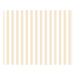 Vertical Stripes - White and Champagne Orange Double Sided Flano Blanket (Large)