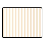 Vertical Stripes - White and Champagne Orange Fleece Blanket (Small) (One Side)