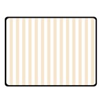 Vertical Stripes - White and Champagne Orange Double Sided Fleece Blanket (Small) (Two Sides)