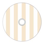 Vertical Stripes - White and Champagne Orange CD Wall Clock
