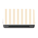 Vertical Stripes - White and Champagne Orange Memory Card Reader with CF