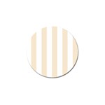 Vertical Stripes - White and Champagne Orange Golf Ball Marker