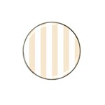 Vertical Stripes - White and Champagne Orange Hat Clip Ball Marker (4 pack)