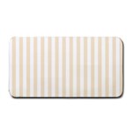 Vertical Stripes - White and Champagne Orange Medium Bar Mat