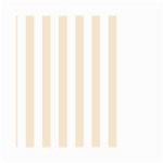 Vertical Stripes - White and Champagne Orange Small Garden Flag (Two Sides)