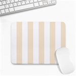 Vertical Stripes - White and Champagne Orange Small Mousepad