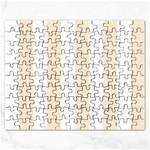 Vertical Stripes - White and Champagne Orange Jigsaw Puzzle (Rectangular)