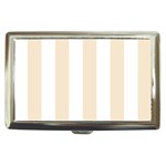Vertical Stripes - White and Champagne Orange Cigarette Money Case