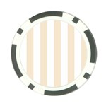 Vertical Stripes - White and Champagne Orange Poker Chip Card Guard (10 pack)