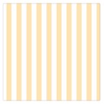 Vertical Stripes - White and Peach Orange Large Satin Scarf (Square)