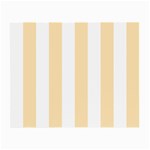 Vertical Stripes - White and Peach Orange Small Glasses Cloth (2 Sides)
